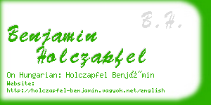 benjamin holczapfel business card